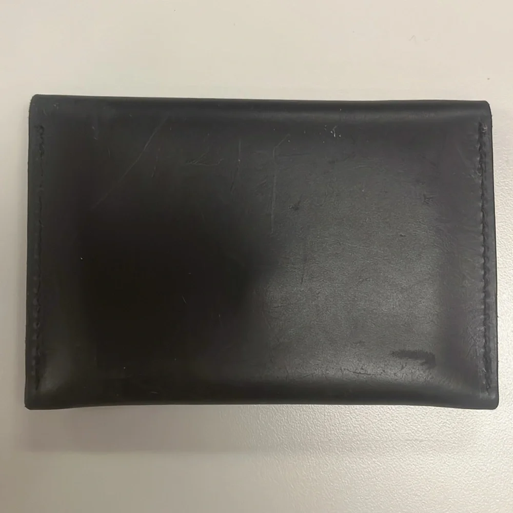 Labarrere Paty Black Leather Wallet cards and cash holder / small